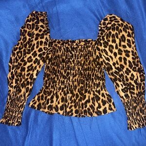 ZARA leopard print crop top